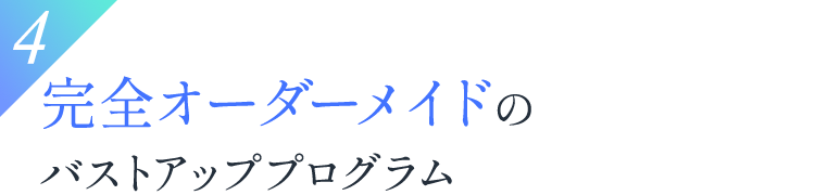 4.完全オーダーメイドのバストアッププログラム